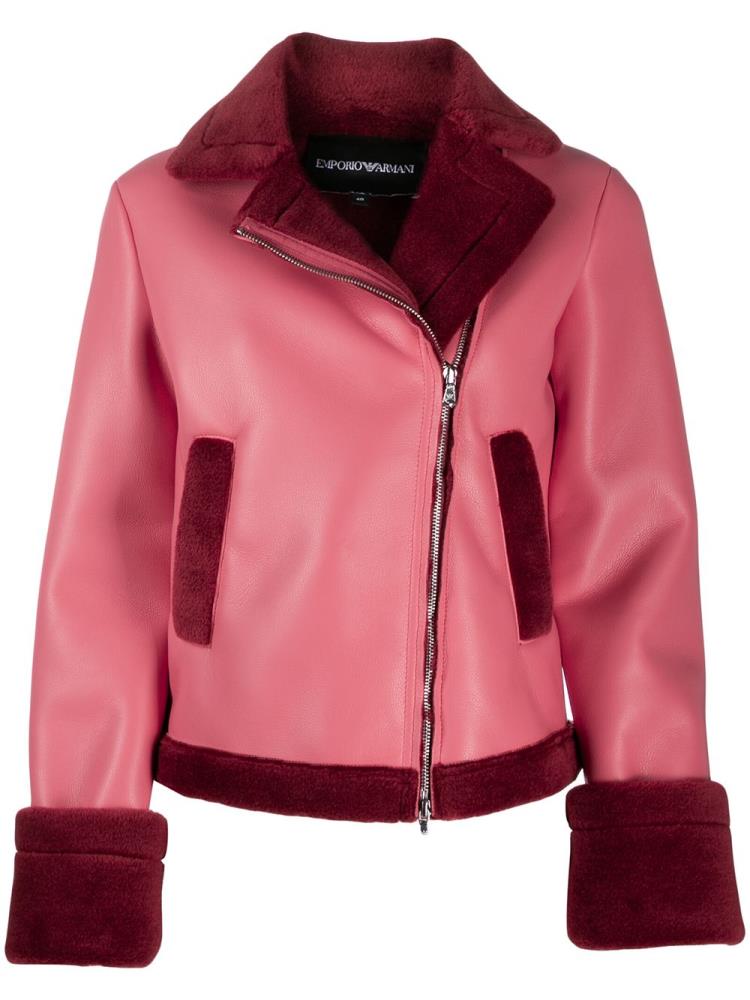 Armani Jakke Shop Norge Emporio Armani Shearling Forede Dame R d